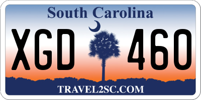 SC license plate XGD460