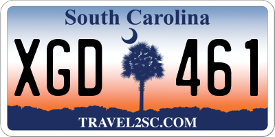 SC license plate XGD461