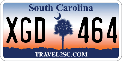 SC license plate XGD464