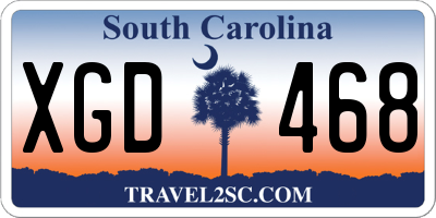 SC license plate XGD468
