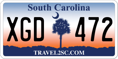 SC license plate XGD472