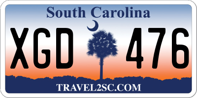 SC license plate XGD476