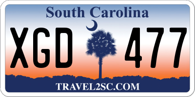 SC license plate XGD477
