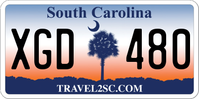 SC license plate XGD480