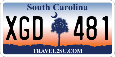 SC license plate XGD481