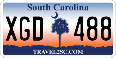 SC license plate XGD488