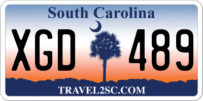 SC license plate XGD489