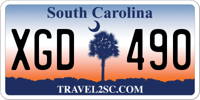 SC license plate XGD490