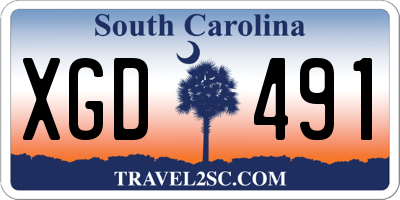 SC license plate XGD491