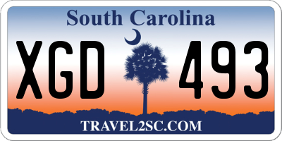 SC license plate XGD493
