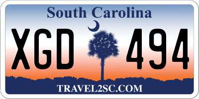 SC license plate XGD494
