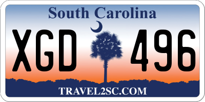 SC license plate XGD496