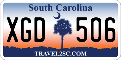 SC license plate XGD506