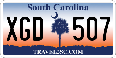 SC license plate XGD507
