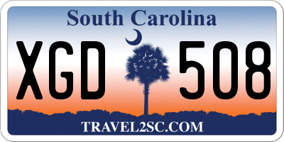 SC license plate XGD508
