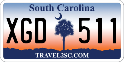SC license plate XGD511