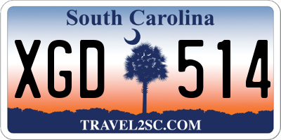 SC license plate XGD514