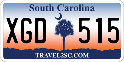 SC license plate XGD515