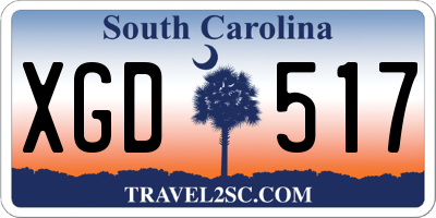 SC license plate XGD517