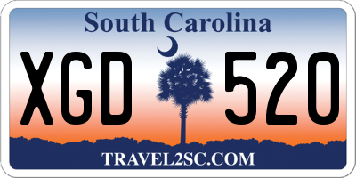 SC license plate XGD520