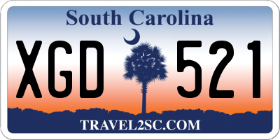 SC license plate XGD521
