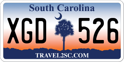 SC license plate XGD526