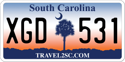SC license plate XGD531