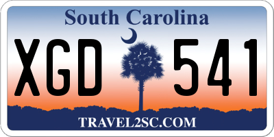 SC license plate XGD541