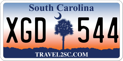 SC license plate XGD544