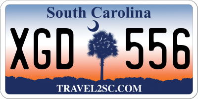 SC license plate XGD556