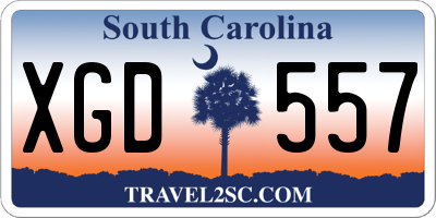 SC license plate XGD557