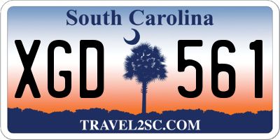 SC license plate XGD561