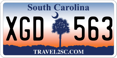 SC license plate XGD563
