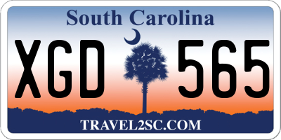 SC license plate XGD565