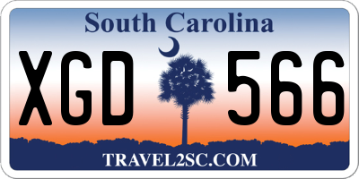 SC license plate XGD566