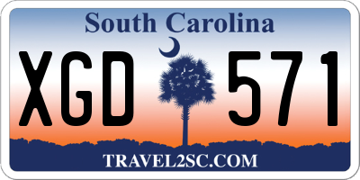 SC license plate XGD571