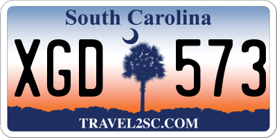 SC license plate XGD573