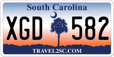SC license plate XGD582