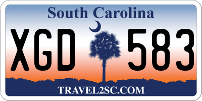 SC license plate XGD583