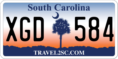 SC license plate XGD584