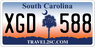 SC license plate XGD588