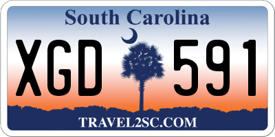 SC license plate XGD591