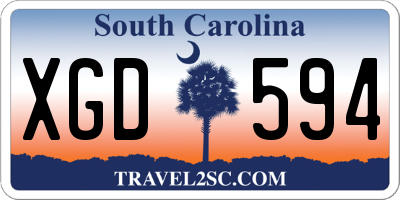 SC license plate XGD594