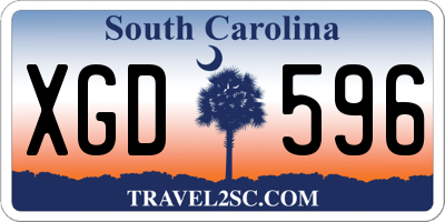 SC license plate XGD596