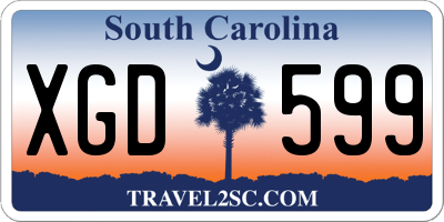 SC license plate XGD599