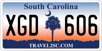 SC license plate XGD606