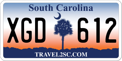 SC license plate XGD612