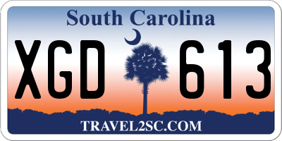 SC license plate XGD613