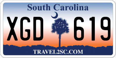 SC license plate XGD619
