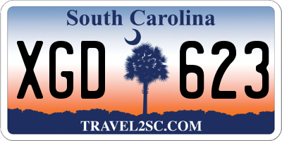 SC license plate XGD623